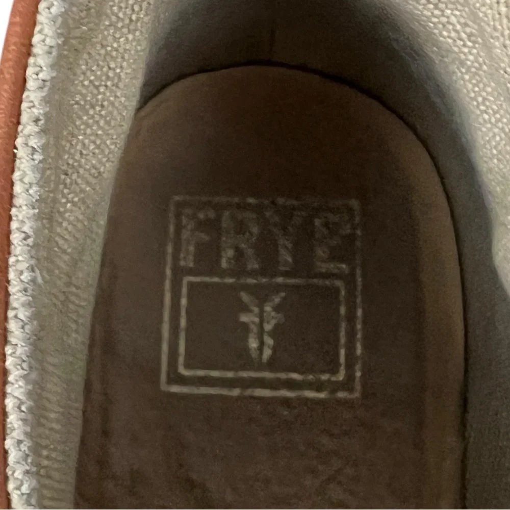 Frye Mens Boots 9.5 Brown Leather Canvas Chukka Desert Distressed Outdoor